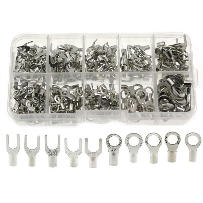320PCS Boxed Wire Connector Cold Pressed OT/UT Terminals Copper Nose Wiring Fork