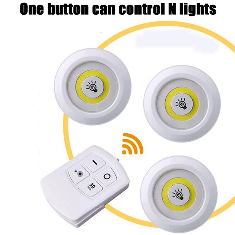 3X Wireless LED Light with Remote Control Timing Closet Under Cabinet Lights