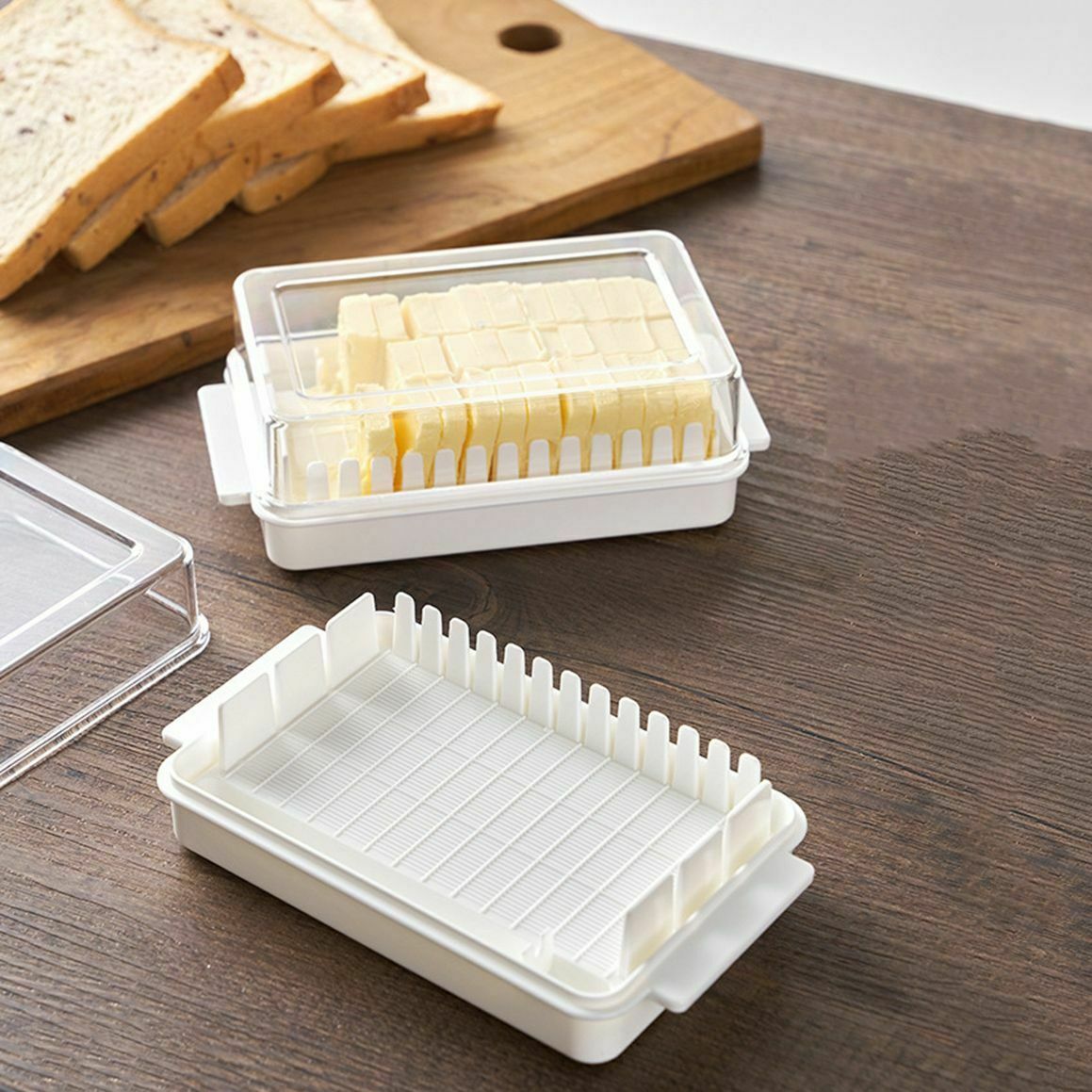 Butter Dish with Lid Dust-proof Slicing Storage Box Fresh-keeping Case Container