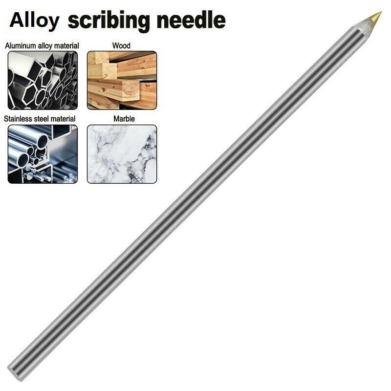 2pcs Alloy Marking Pen Needle Single-Point Pen Type Silver Construction Marking Tools