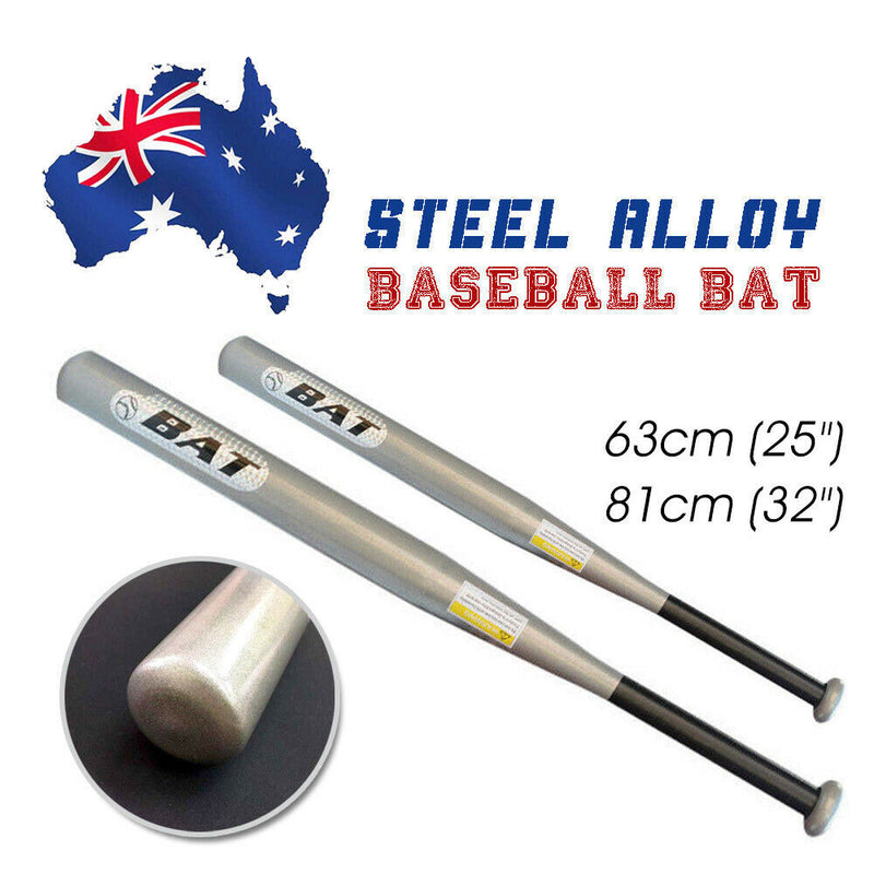 32" /25"  Lightweight Steel Alloy Silver Baseball Bat