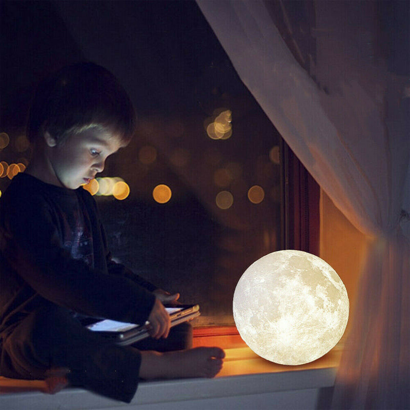 3D Dimmable Moon Touch Sensor Lamp