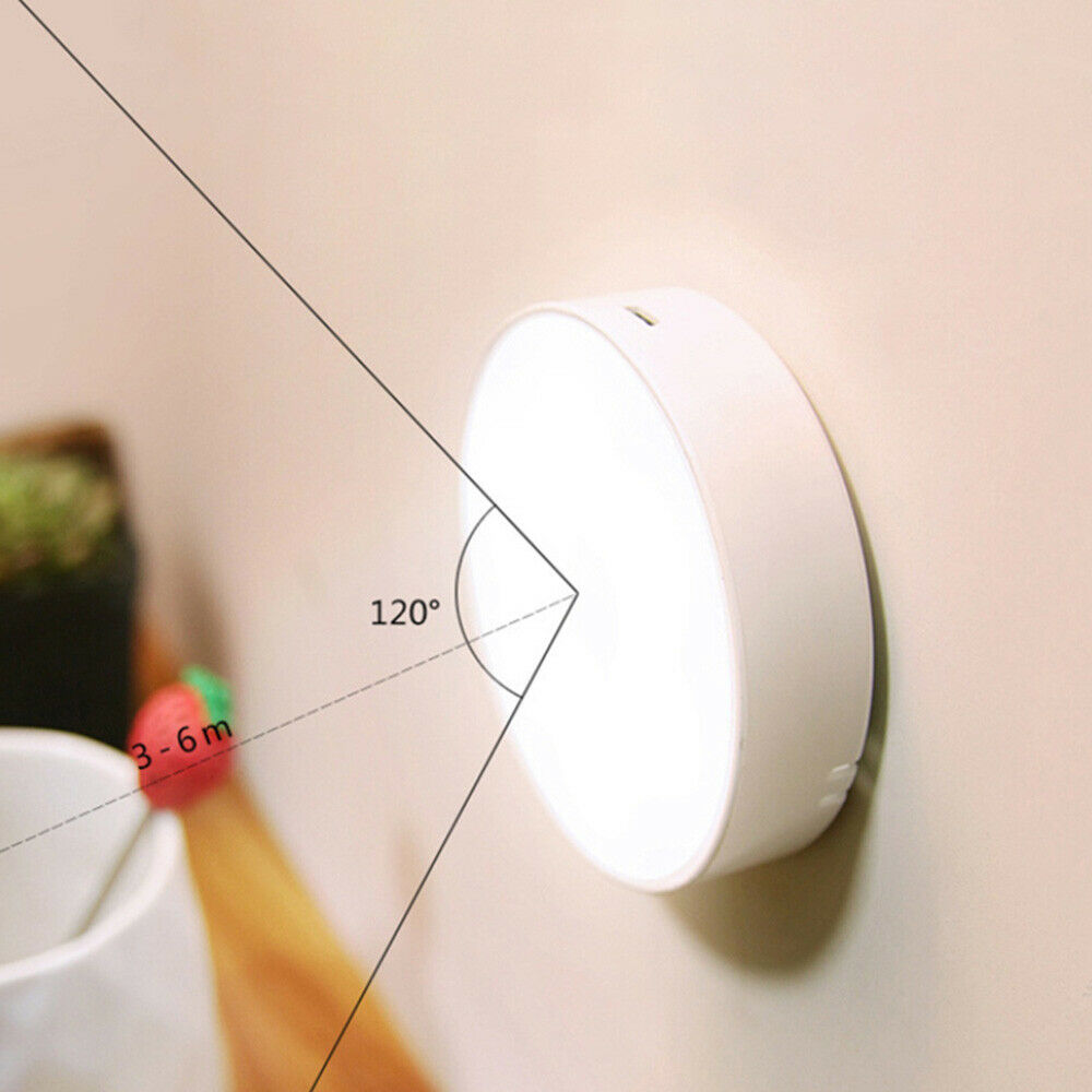 2X Motion Sensor LED Night Light Body Induction Lamp USB Rechargeable Wall Mount