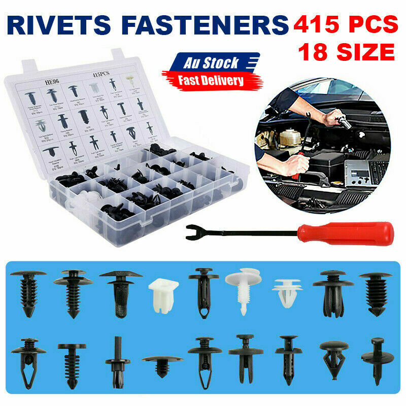 415Pcs Car Plastic Fasteners Trim Clip Rivets