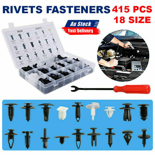 415Pcs Car Plastic Fasteners Trim Clip Rivets