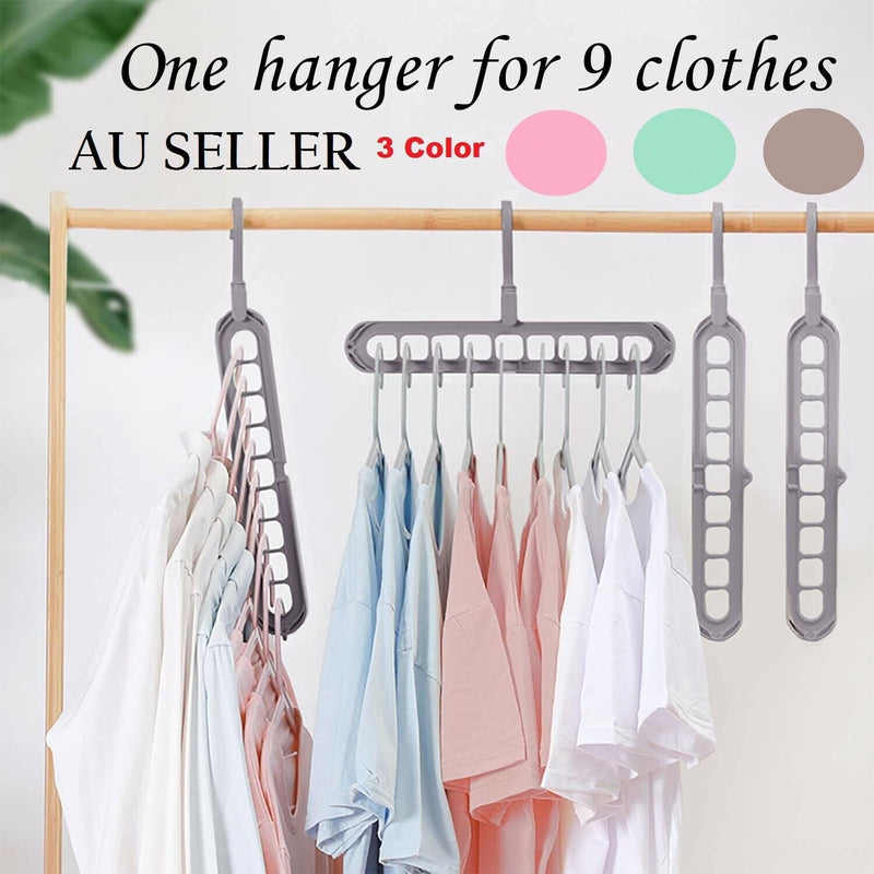 Free shipping- 3PC/4PC/5PC/6PC Multipurpose Clothes Hanger Space Saving Folding Hook Wardrobe Rack Coat Pants