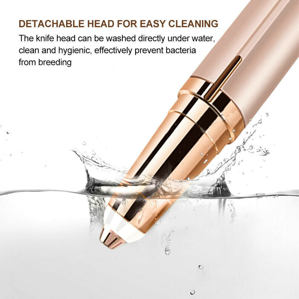 Electric Eyebrow Trimmer Finishing Touch Flawless Brows LED Light Hair Remover