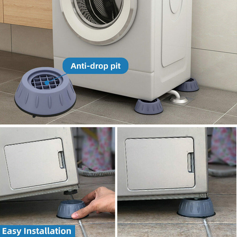 4PCS Washing Machine Anti Vibration Pads Feet Refrigerator Non-slip Support Mats