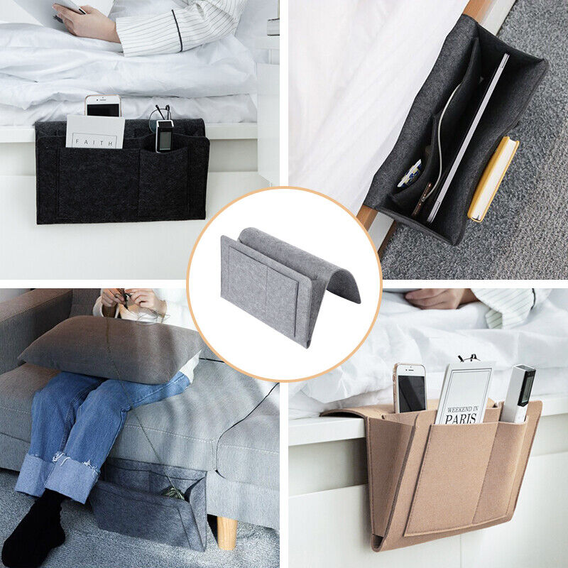Storage Bag Hanging Sofa Bedside Organizer Caddy Pocket Bed Phone Book Holder