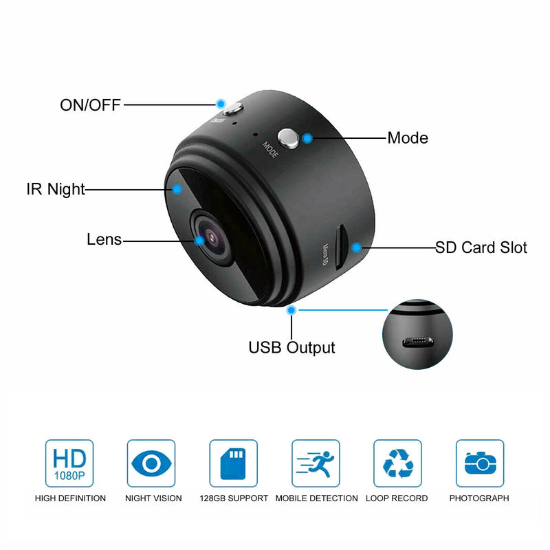 Free shipping- 1080P HD Mini Wifi Wireless IP Hidden Spy Camera Security Cam Network Monitor