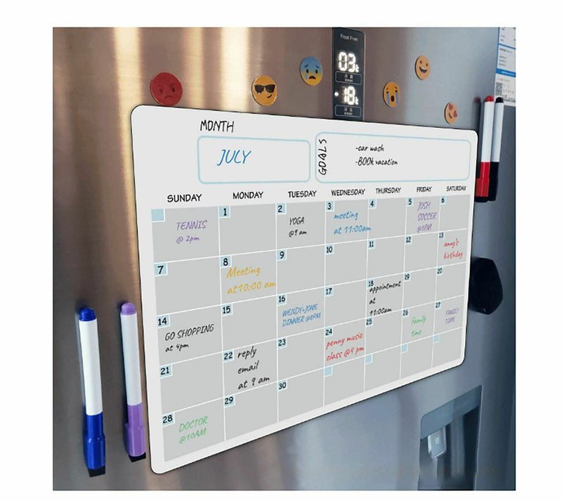 Free shipping- A3 Magnetic Monthly Planner Fridge Magnets Calendar