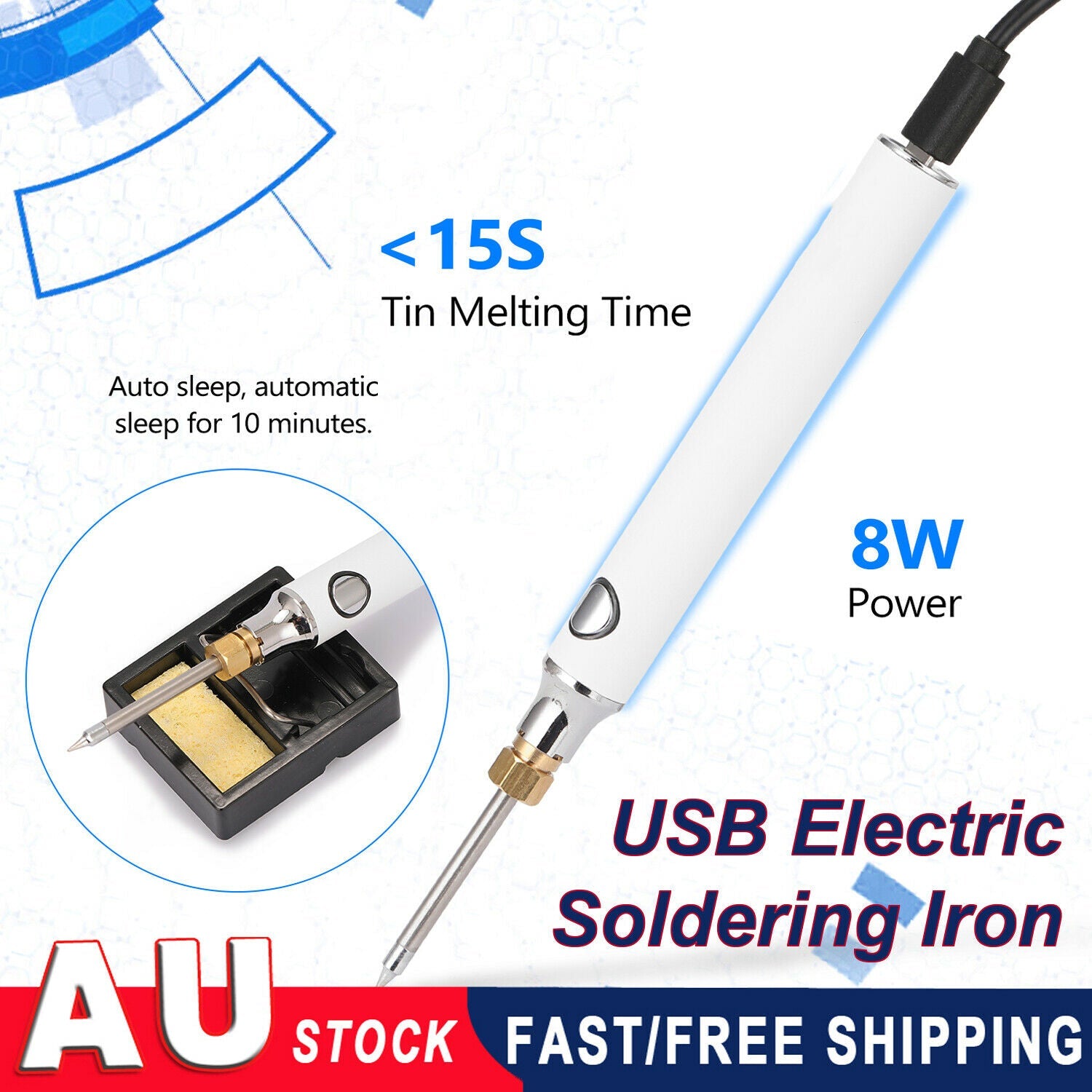 USB Soldering Iron 5V 8W Adjustable Temperature Electric Soldering Iron