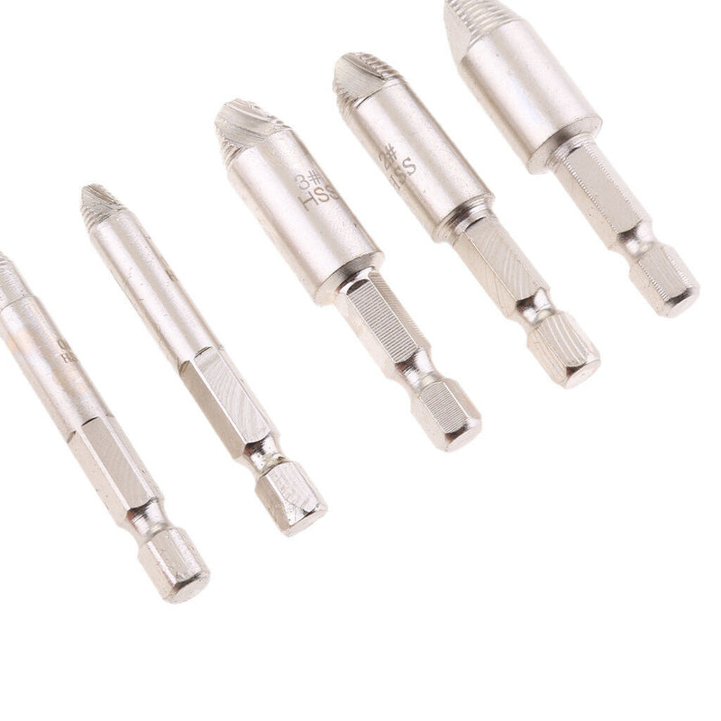 Free shipping- 5pc Damaged Broken Stripped Screw Drill Bit Tool Set Bolt Remover
