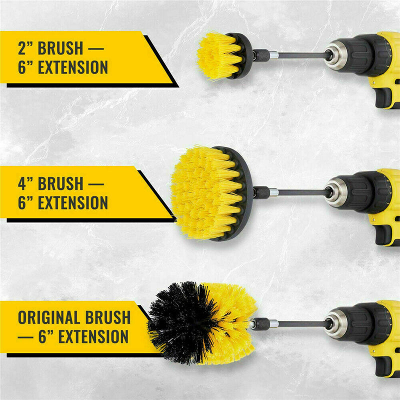 3pcs Scrubber Grout Cleaning Drill Brush Tool Kit