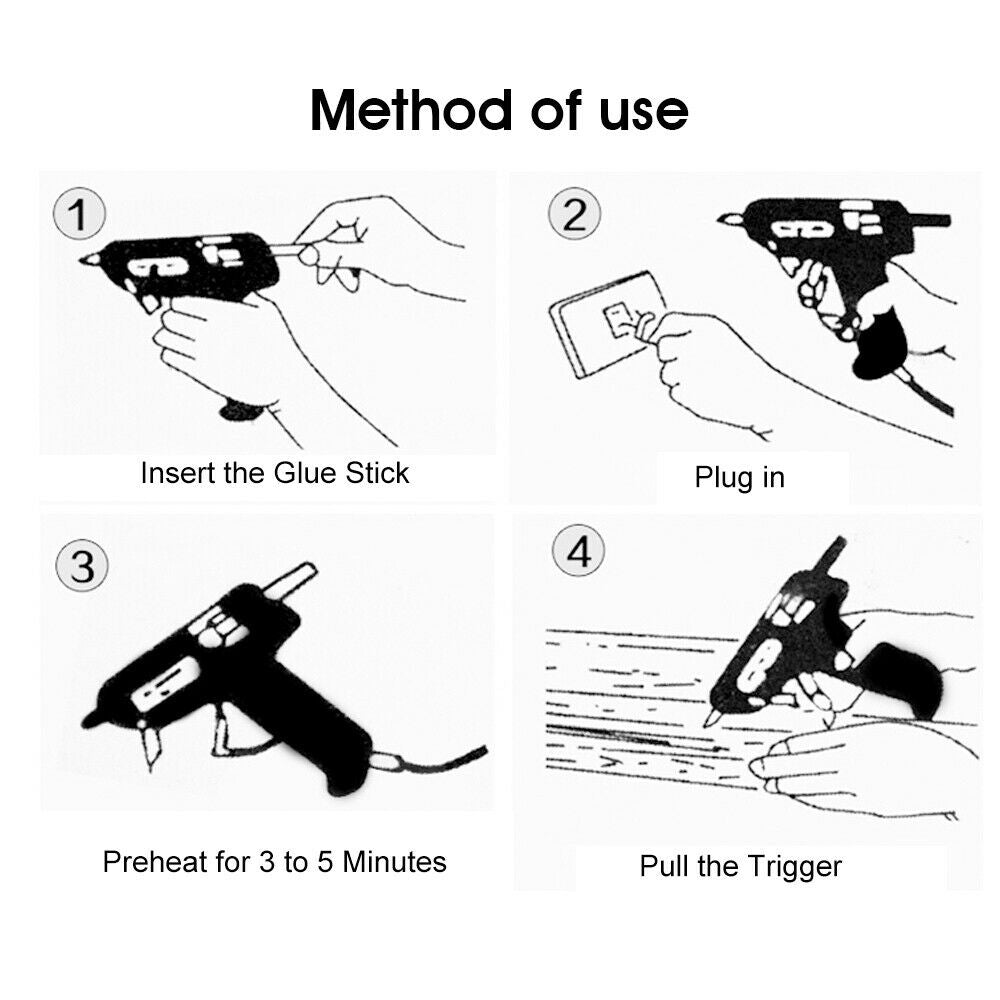 CLEARANCE- Heavy Duty 150W Hot Melt Glue Gun Electric Heating Craft with Cigarette Lighter Plug