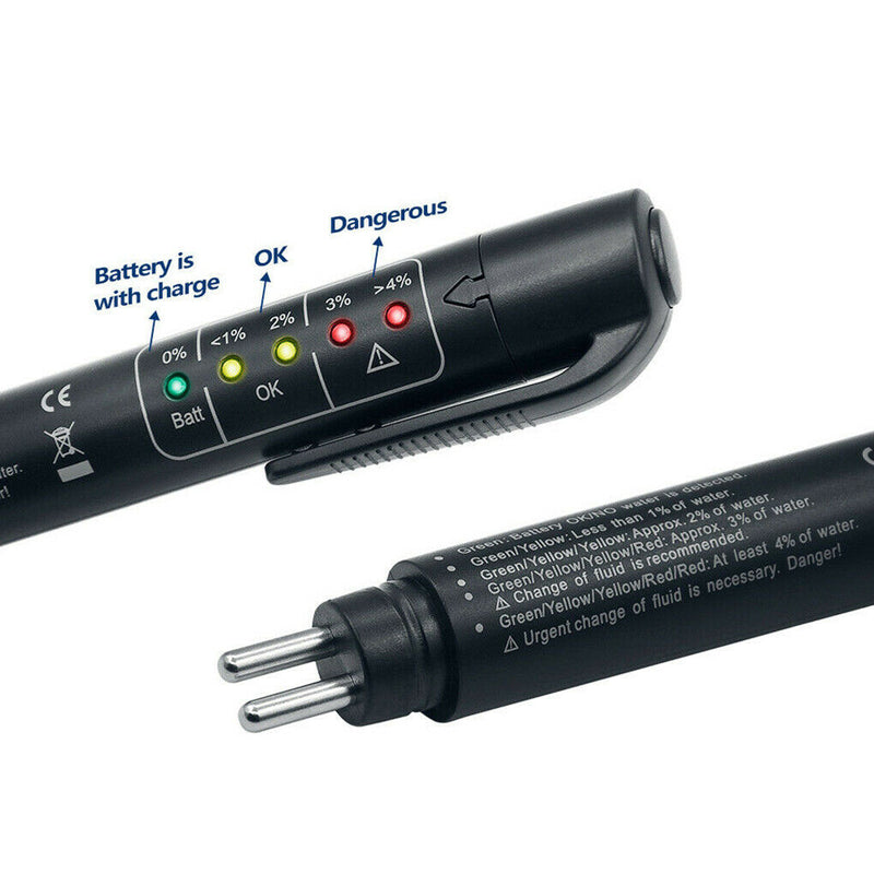 Free shipping- Brake Oil Fluid Tester LED Moisture Liquid Tool Car Vehicle Test Indicator Pen