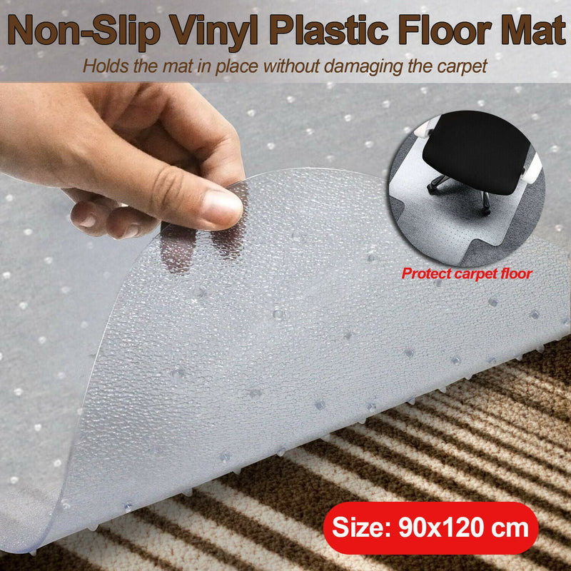 Non-Slip Vinyl Plastic Floor Mat Protector Carpet 90 x 120CM