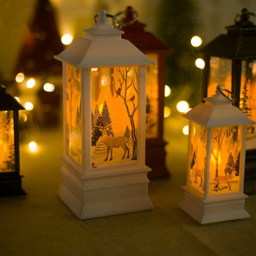 Christmas Candle Decorations LED Lantern Hanging Candlestick Party Vintage Decor