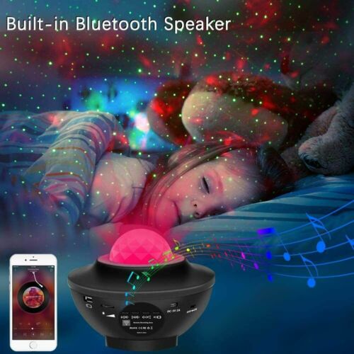 LED Galaxy Starry Night Light Projector Ocean Star Sky Party Baby Kids Room Lamp