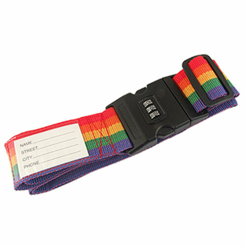 Rainbow Luggage Strap Code Password Travel Suitcase Secure Lock Safe Nylon Packing Belt