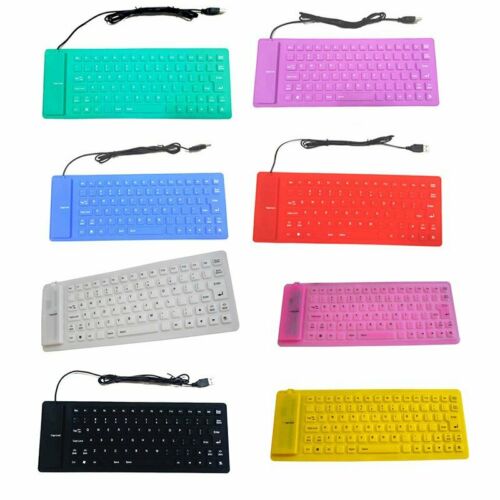$3- Waterproof Silicone Folding Keyboard-109 Keys
