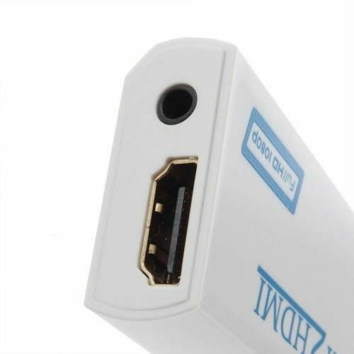 Wii HDMI Adapter 1080p Wii to HDMI Converter 3.5mm Adapter Audio HD Video Output