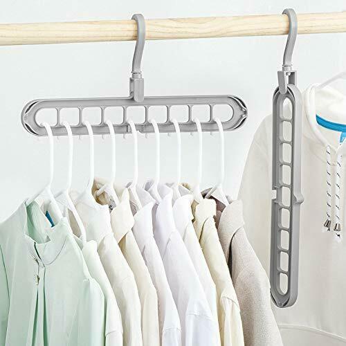 Free shipping- 3PC/4PC/5PC/6PC Multipurpose Clothes Hanger Space Saving Folding Hook Wardrobe Rack Coat Pants