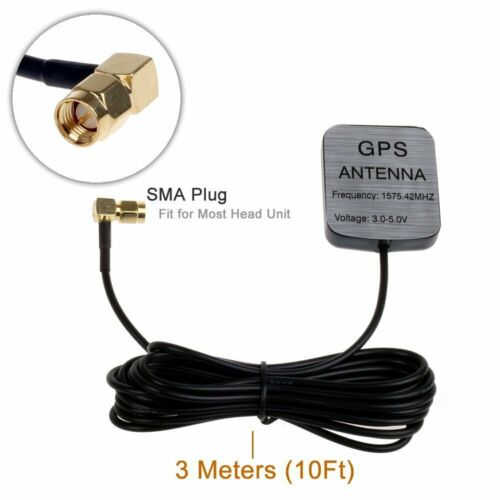 GPS Antenna SMA Male Plug Active Aerial Extension Cable for Navigation Head Unit