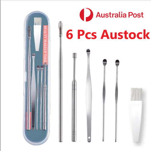 Free shipping- 6pcs Stainless Steel Ear Pick Wax Cleaner