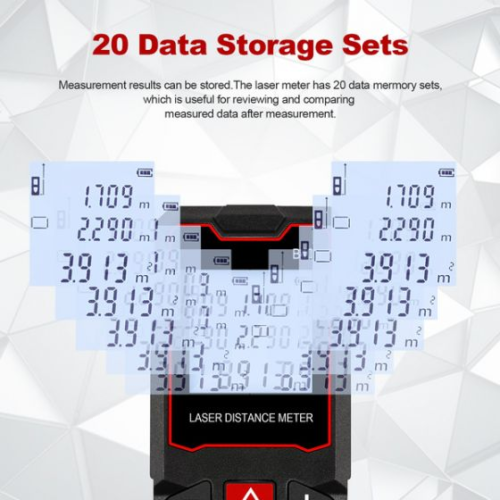 40m Digital Laser Distance Measure Meter Range Finder Area Volume Portable Tape