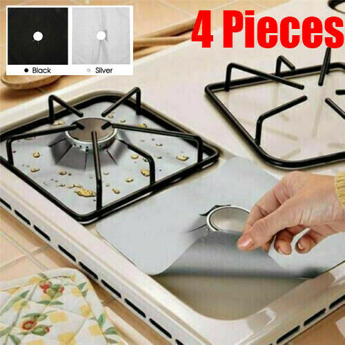4PC Ultra Thick Reusable Stove Protect Cover