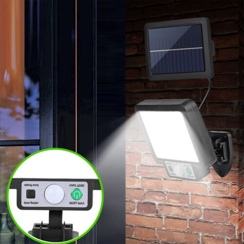 72 COB Solar Motion Sensor Light Outdoor Garden Wall Street Security Flood Lamp
