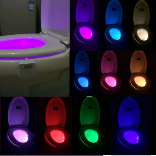 Advanced 8-Color Changing Motion Sensor Bathroom LED Toilet Night Light