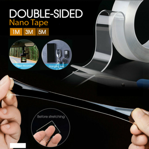 Free shipping- 5M/3M/2M/1M Double-Sided Invisible Anti-Slip Nano Magic Tape
