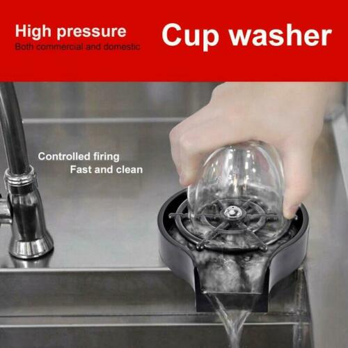 CLEARANCE- Glass Rinser Automatic Faucet Cup Washer Sink Bottle Cleaning for Bar Kitchen