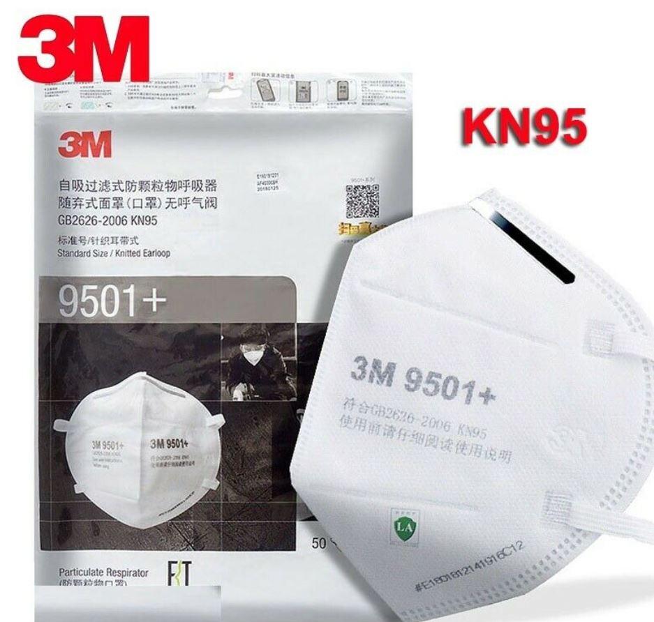 Free Shipping- 50x KN95 3M 9501+ Face Mask Masks Anti Dust Flu Protection Respirator  (Ear Loop)